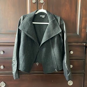 Vince leather and wool Moto jacket, size small
